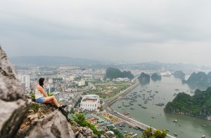 Tiffany portrait on top of Bai Tho mountain